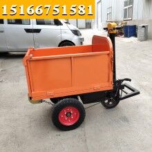 省時省人工！電動手推式工程翻斗車 手推車工地水泥砂漿運輸車
