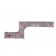 Z型提升機，進料輸送卸料全過程，對物體本身無破損，降低廢品率